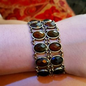 lia sophia garnished amber bracelet